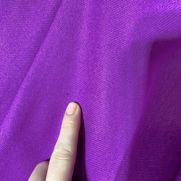 Vintage Courrèges Paris Purple Wool Skirt Blazer Set With Patent Leather Trim 44 - Picture 14 of 16